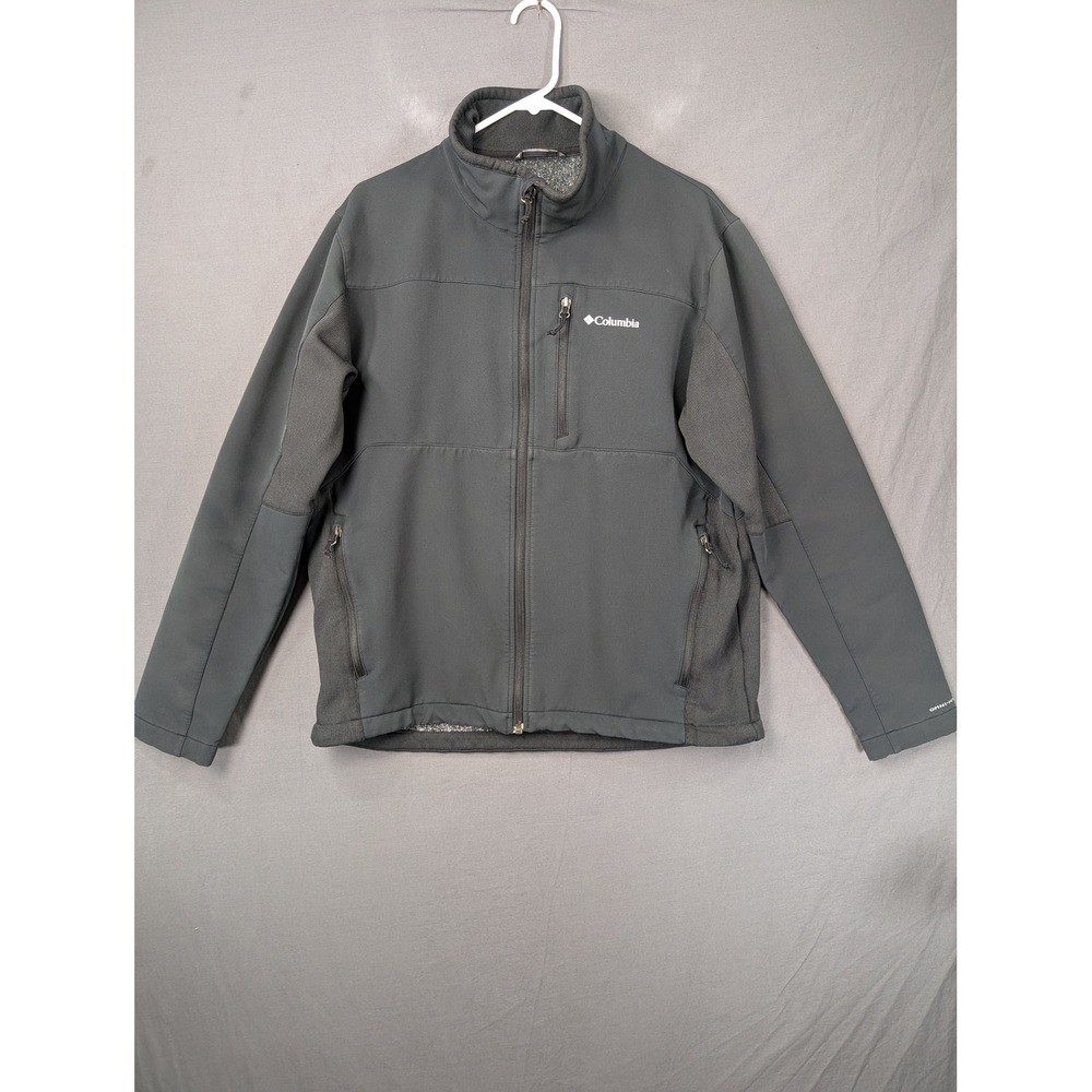 Columbia Mens Phurtec II Softshell Jacket Gray Omni-Heat Fleece Lined Large